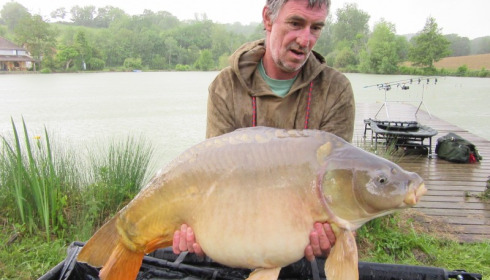 A 36 lb 2 oz carp from Mas Bas Main Lake, Gary Boyce