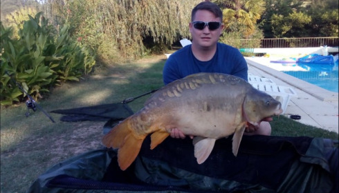 A 36 lb 10 oz carp from Mas Bas Main Lake, Mark Hoggins, Sep 2018