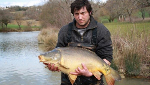 A carp from Mas Bas Main Lake, 2010 stocking, Feb 2010