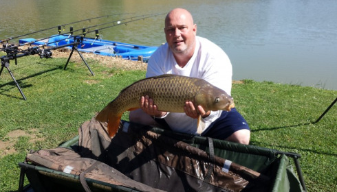 A 38 lb carp from Mas Bas Main Lake, Paul Bridges, May 2017