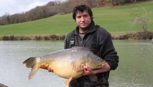 A carp from Mas Bas Main Lake, 2010 stocking, Feb 2010