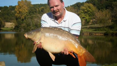 A 29 lb 12 oz carp from Mas Bas Main Lake, Sander Beijderwellen , Oct 2014