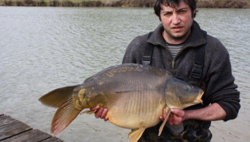 A carp from Mas Bas Main Lake, 2010 stocking, Feb 2010