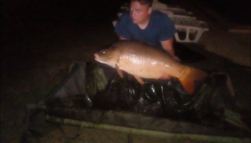 A 34 lb 11 oz carp from Mas Bas Main Lake, Mark Hoggins, Sep 2018