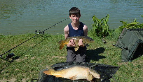 A carp from Mas Bas Main Lake, The Nash Party, Jul 2014