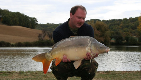 A 26 lb 4 oz carp from Mas Bas Main Lake, Sander Beijderwellen, Oct 2011