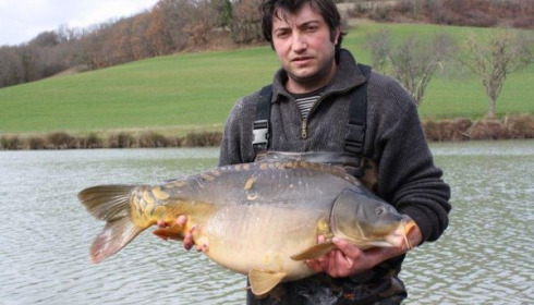 A carp from Mas Bas Main Lake, 2010 stocking, Feb 2010