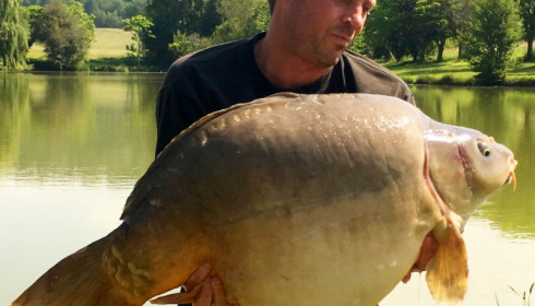 A 46 lb 4 oz carp from Mas Bas Main Lake, Paul Braham, May 2017