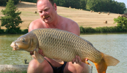 A 25 lb 14 oz carp from Mas Bas Main Lake, Sander Beijderwellen, Aug 2016