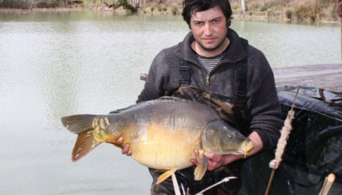 A carp from Mas Bas Main Lake, 2010 stocking, Feb 2010