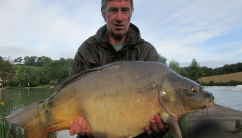 A 36 lb carp from Mas Bas Main Lake, Gary Boyce