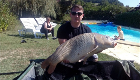 A 36 lb 15 oz carp from Mas Bas Main Lake, Mark Hoggins, Sep 2018