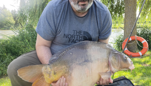 A 38 lb fish from Mystique, Jul 2023