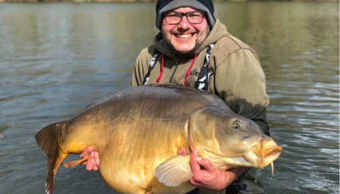 A 56 lb 4 oz carp from Old Oaks, Mar 2018