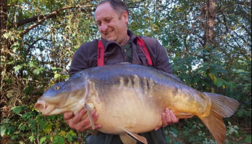 A 52 lb 7 oz carp from Old Oaks, Sep 2018