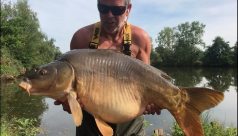 A 45 lb 12 oz carp from Old Oaks, Jul 2019