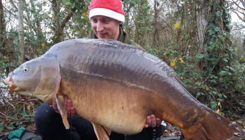 A 50 lb carp from Old Oaks, David Wellard, Dec 2015