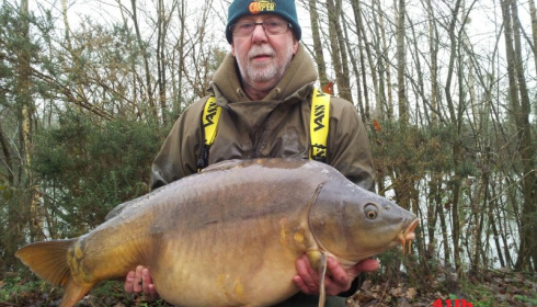 A 41 lb carp from Old Oaks, Alan Pugh's Party, Mar 2017