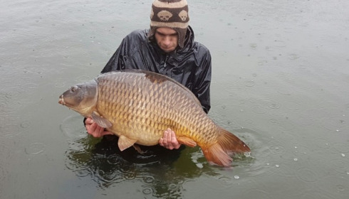 A 47 lb carp from Old Oaks, Alan Pugh's Party, Mar 2017