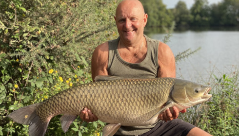 A 35 lb 4 oz fish from Old Oaks, John new pb grass carp, Aug 2023