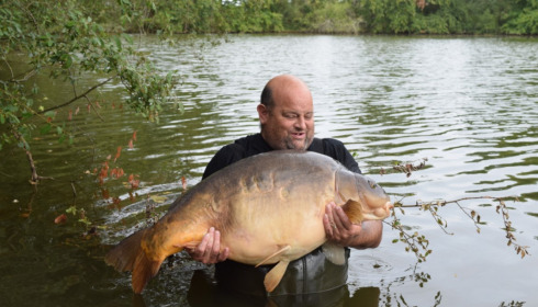 A 58 lb fish from Old Oaks, Biggest Mirror, Sep 2021