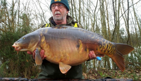 A 49 lb carp from Old Oaks, Alan Pugh's Party, Mar 2017