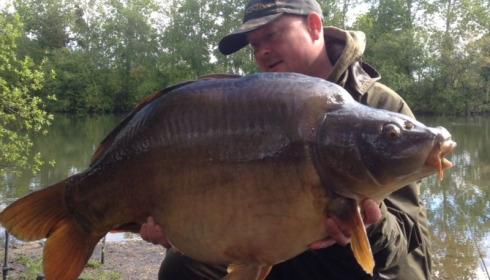 A 37 lb carp from Old Oaks, May 2014