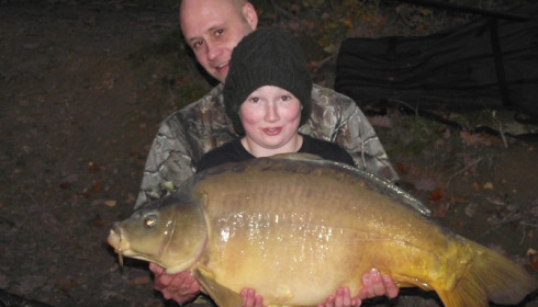 A 39 lb 15 oz carp from Old Oaks, Alfie Lee Burksfield, Nov 2014