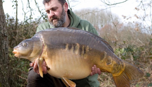A 52 lb 8 oz carp from Old Oaks, Rowan Charnick - New PB, Feb 2016