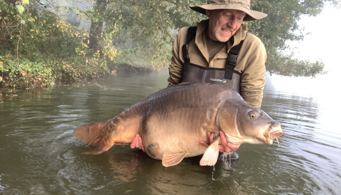 A 57 lb 8 oz fish from Old Oaks, 57 1/2lb of hard fighting PB, Oct 2021