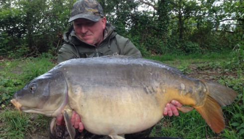 A 42 lb 14 oz carp from Old Oaks, May 2014