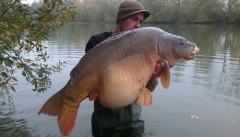 A 57 lb 8 oz carp from Old Oaks, Ryan Fasson, Nov 2012