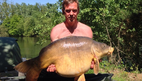 A 51 lb 8 oz carp from Old Oaks, Colin, May 2014