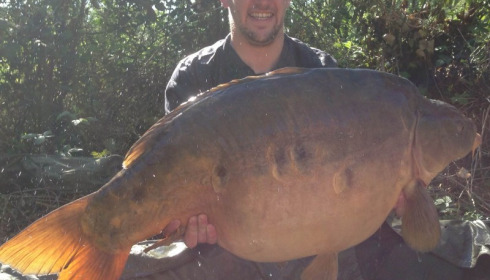 A 49 lb 8 oz carp from Old Oaks, Apr 2014