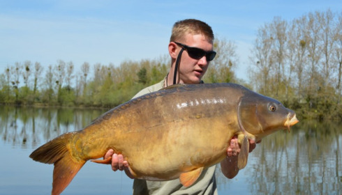A 34 lb 2 oz carp from Old Oaks, Apr 2015