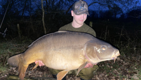 A 54 lb 5 oz fish from Old Oaks, Josh PB 54lb 5oz, Mar 2022