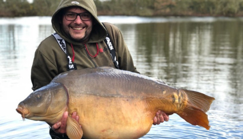 A 58 lb 4 oz carp from Old Oaks, Mar 2018