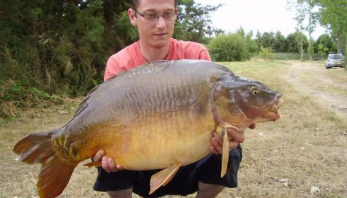 A 39 lb carp from Old Oaks, Richard Price Party, Jul 2010