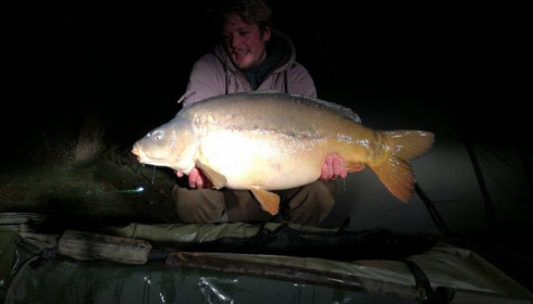 A 37 lb carp from Old Oaks, Cedric Pelsemaker, Feb 2017
