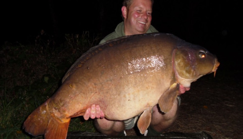 A 41 lb 7 oz carp from Old Oaks, Oct 2015