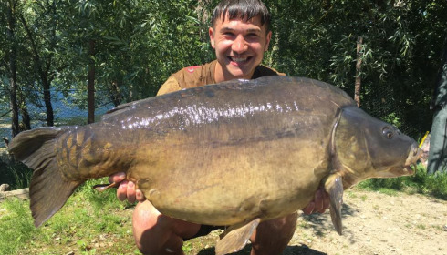 A 52 lb carp from Sky Lake, Scott, Aug 2021