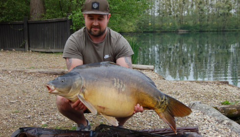 A 47 lb 12 oz carp from Sky Lake, Tom O’Hara (pb Lee west group), May 2023