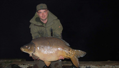 A 63 lb carp from Sky Lake, Mark, Apr 2023
