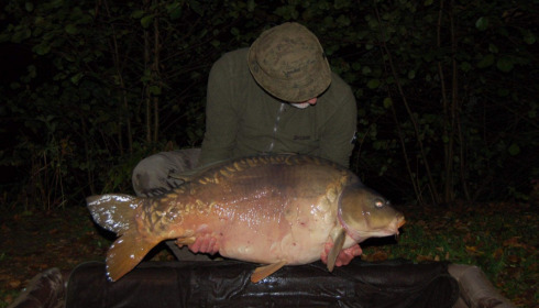 A 69 lb 4 oz carp from Sky Lake, Mark, Nov 2022