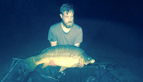 A 29 lb carp from Villefond, Sep 2015