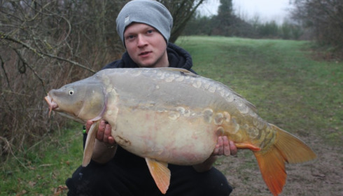 A 26 lb 8 oz carp from Villefond, Feb 2013