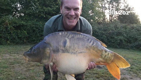 A 29 lb 2 oz carp from Villefond, Oct 2017