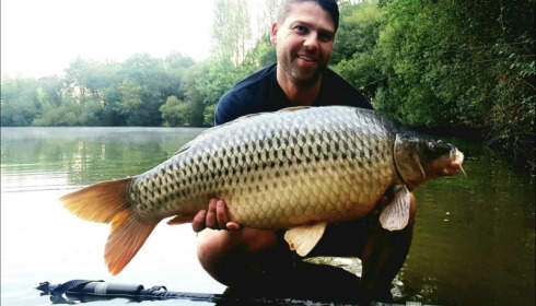 A 32 lb carp from Villefond, Oct 2019
