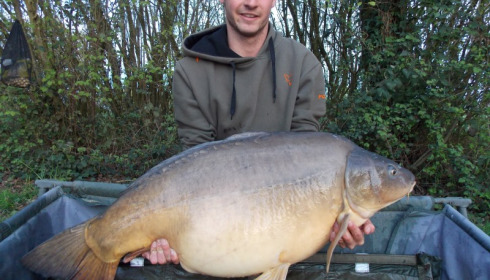 A 51 lb carp from Villefond, Apr 2016