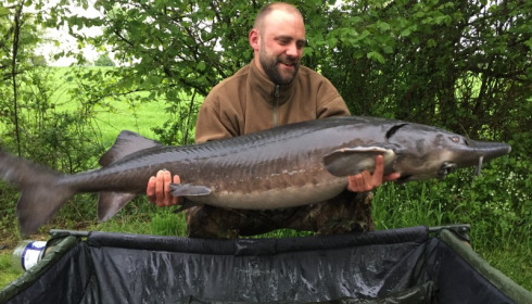 A 58 lb carp from Villefond, Tom Swain, Apr 2018